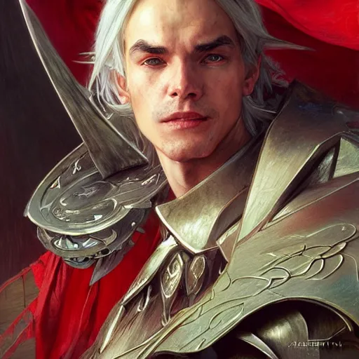 Prompt: estinien portrait by Stanley Artgerm Lau, greg rutkowski, thomas kindkade, alphonse mucha, loish, norman Rockwell