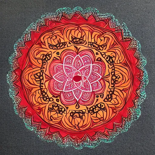 Image similar to salmon mandala