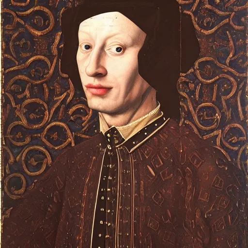 Image similar to portrait of 2 1 savage, oil painting by jan van eyck, northern renaissance art, oil on canvas, wet - on - wet technique, realistic, expressive emotions, intricate textures, illusionistic detail