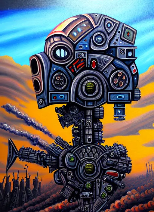 Image similar to apocalypse machine detailed painting