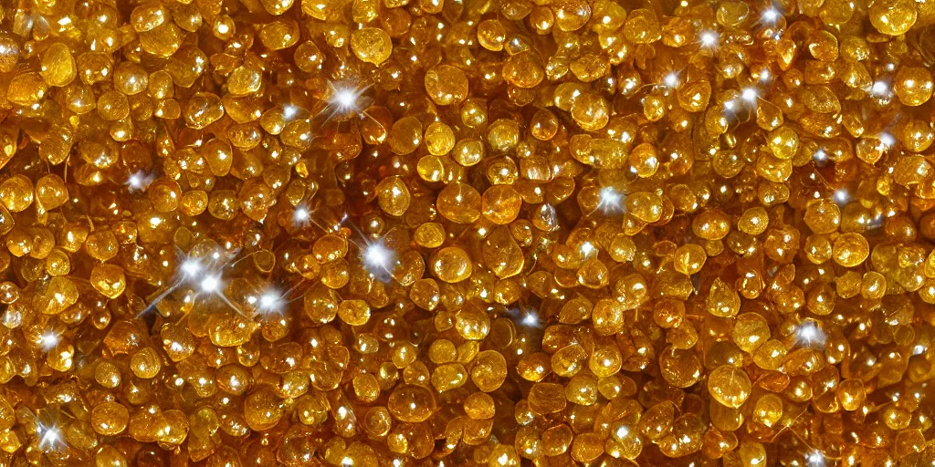 Image similar to 4k photograph of genuine citrine cluster