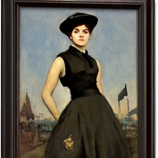 Image similar to action heroine spy by alfred stevens