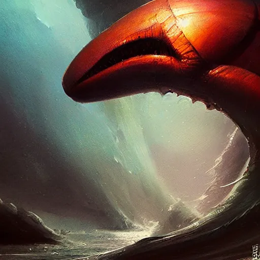 Image similar to aamirart sea creature realistic alien by greg rutkowski