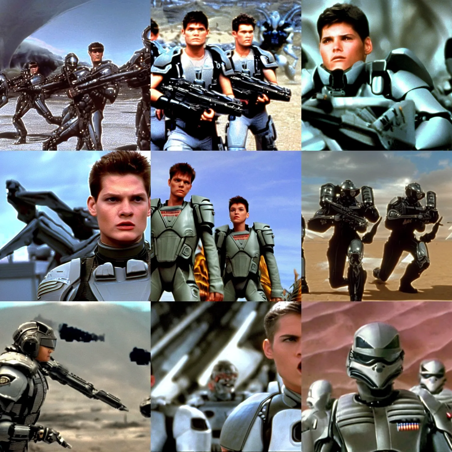 Prompt: still from starship troopers