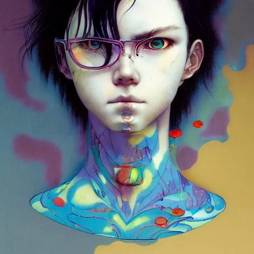 Image similar to prompt : figurative unique portrait soft light painted by james jean and katsuhiro otomo and erik jones, inspired by akira anime, smooth face feature, intricate oil painting, high detail illustration, sharp high detail, manga and anime 1 9 9 9