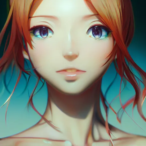 Image similar to photorealistic dramatic liquids anime girl render, detailed face, colorful, atmosphere cinematic, by wlop, by ilyu kuvshinov, soft shadows, be concept art, super detailed, unreal engine 5, octane render, 8 k, super realistic, ufotable studio art style, global illumination, trending in pixiv, japanese light novel cover, visual novel