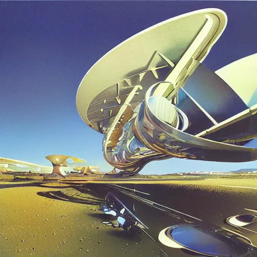 Image similar to surreal summer magnesium, art by syd mead and john berkey and annie leibovitz