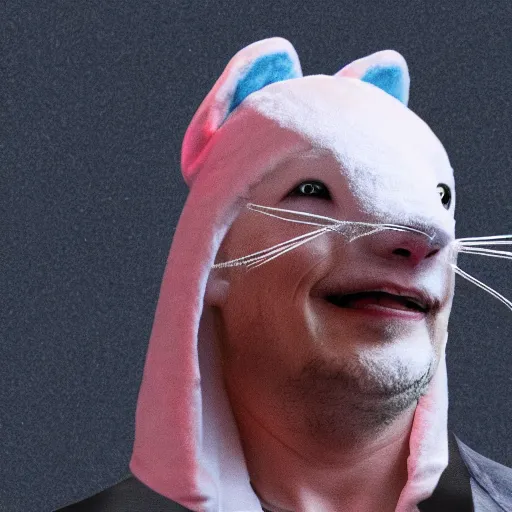 Image similar to inherent detail of scene with elon musk wearing a bunny costume