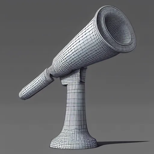 Prompt: high octane 3 d render of a megaphone, cinema 4 d