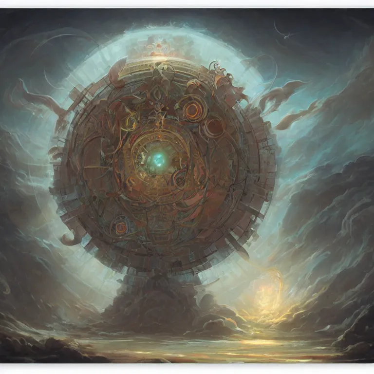 Giant Floating Circular Ancient Sacred Sublime Cosmic | Stable ...
