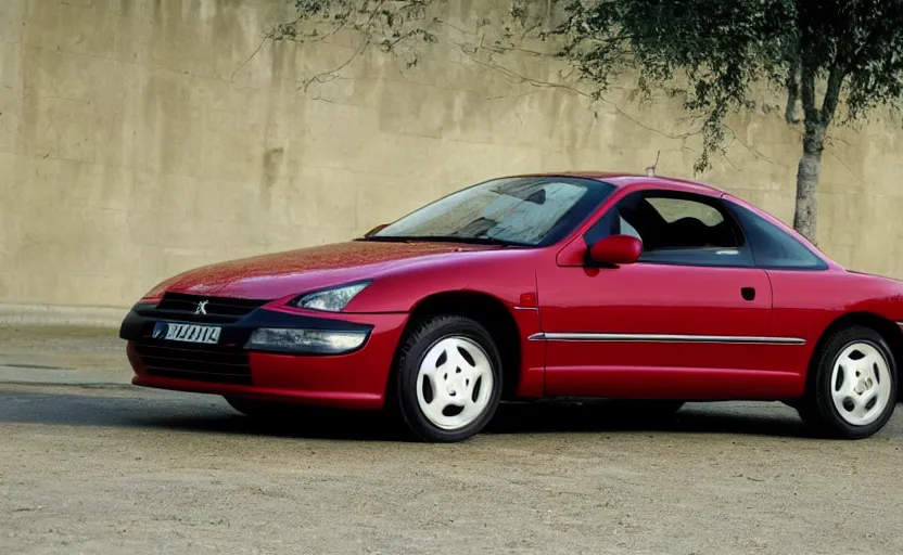 Prompt: peugeot coupe from 1 9 9 9