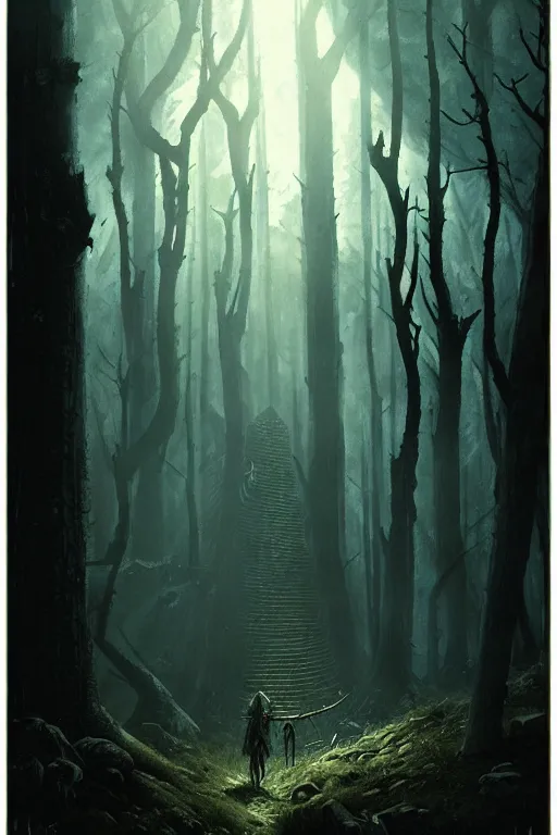 Prompt: greg rutkowski poster. draugr in the woods