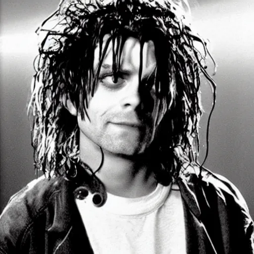 Image similar to Kurt Cobain as Edward Scissorhands