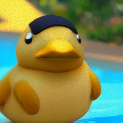 Image similar to psyduck photorealistic