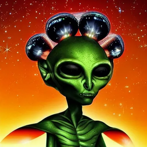 Image similar to The most beautiful alien in the universe