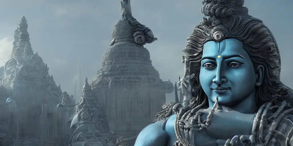 Lord Shiva, futuristic, octane render, 8k, matte | Stable Diffusion ...