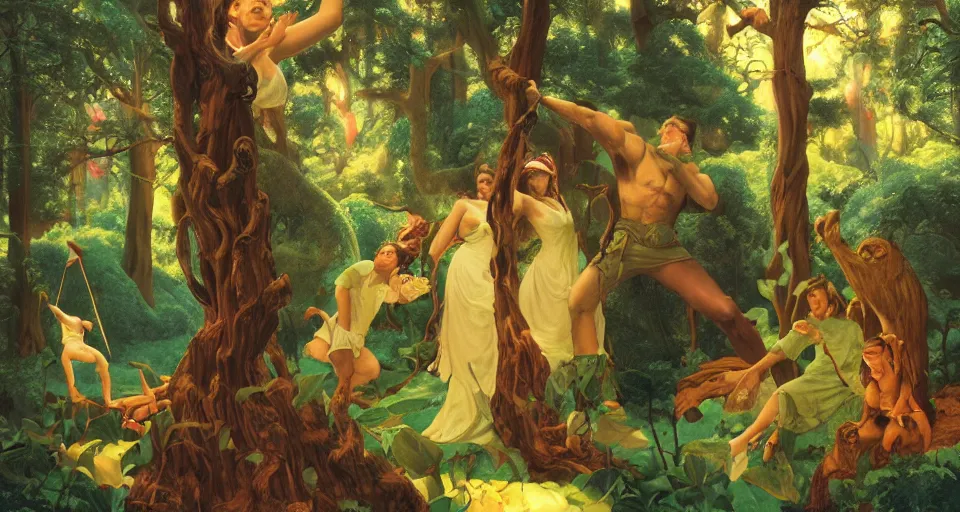 Image similar to Enchanted and magic forest, by Thomas Blackshear