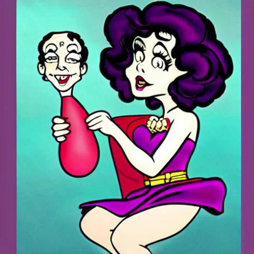 Image similar to Dr. Frank N Furter as a Betty boop cartoon