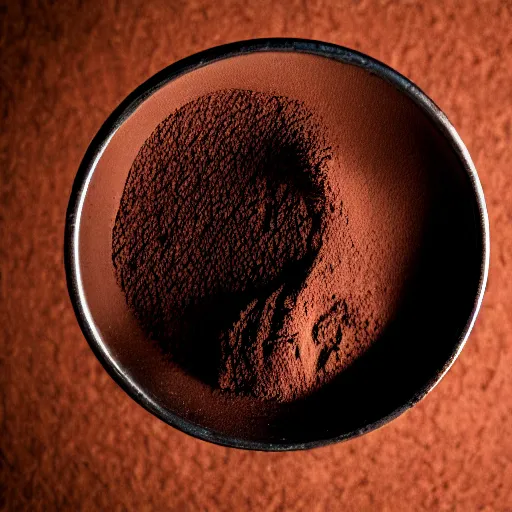 Prompt: Delicious chocolate powder, studio lighting