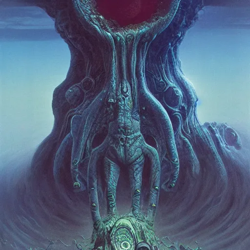 Prompt: a galactic eldritch abomination god deity, fantasy art, 4k, HDR, photorealistic, 8k by zdzisław beksiński