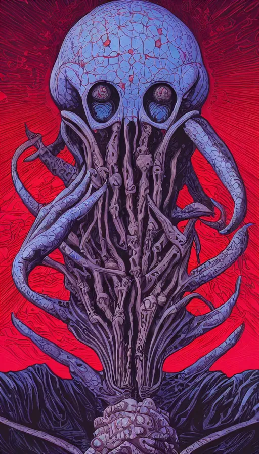 Image similar to The mindflayer, italian futurism, da vinci, Dan Mumford, Josan Gonzalez