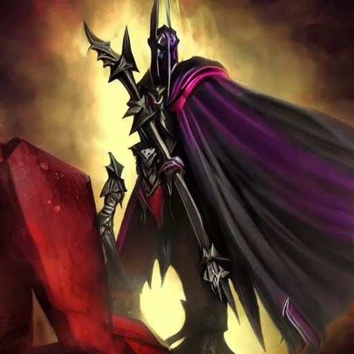 Image similar to medivh from world of warcraft, raven, dark, gloomy