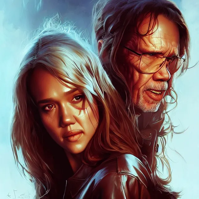 Image similar to the thing jessica alba john carpenter by stanley artgerm lau, wlop, rossdraws, frank frazetta, andrei riabovitchev, marc simonetti