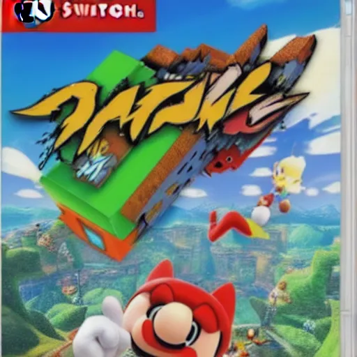 Image similar to nintendo switch box cover art of a new platforming video game featuring miles tails prower