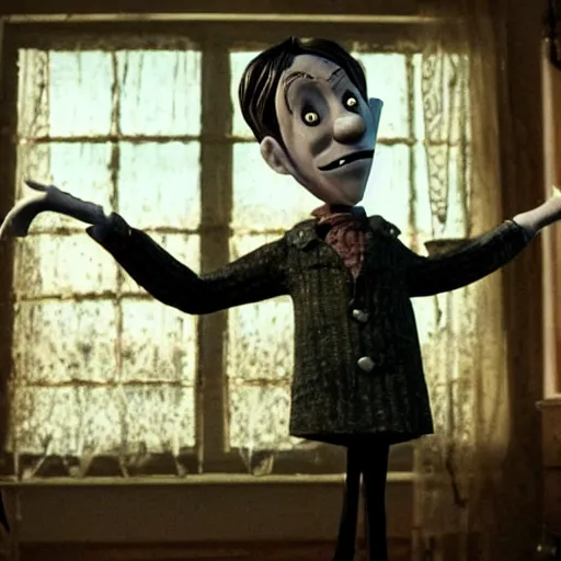 Image similar to A still of Bryan Cranston in the film Coraline, highly detailed, very detailed, extremely detailed, detailed, HD Quality, taken in the mid 2000s