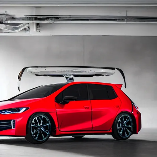 Image similar to the electric suv car tailormade will release in 2 0 3 5, it is called the m 1, product photography, wrx golf, golf digest