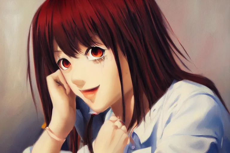 Image similar to malise kurisu, ilya, oil painting, cute, hdr, 4 k