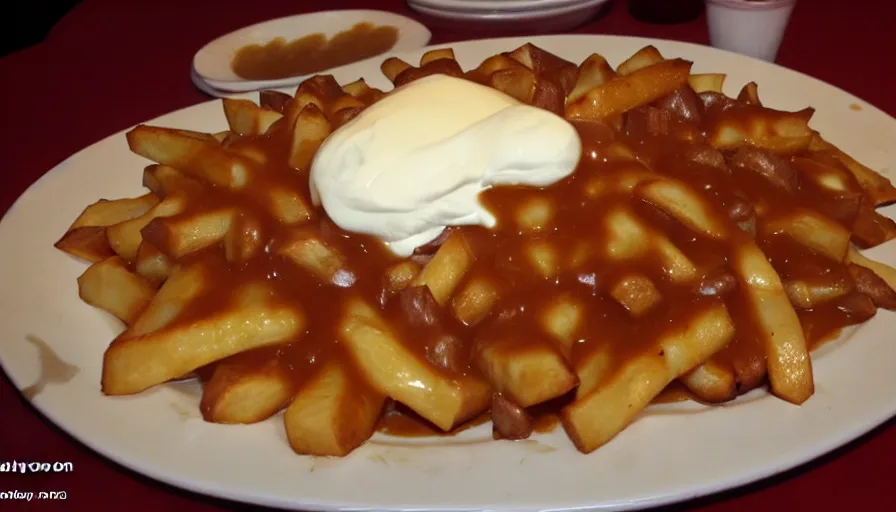 Image similar to poutine ( the canadian meal ) from mordor