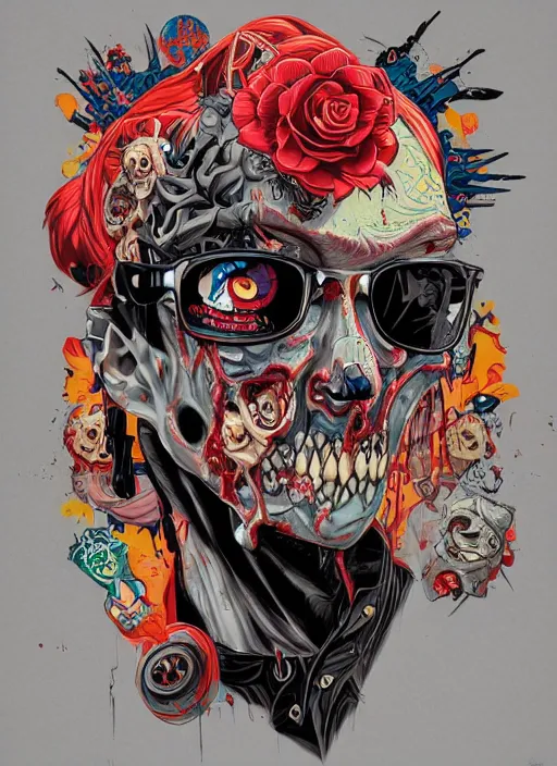 Image similar to zombie full body hiphop streetwear drip, tristan eaton, victo ngai, artgerm, rhads, ross draws