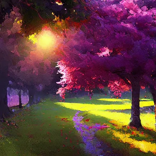 Image similar to Beautiful cherry-tree, digital art, magnificent, painting, soft lighting by Patrick Faulwatter, Andrée Wallin, Sylvain Sarrailh