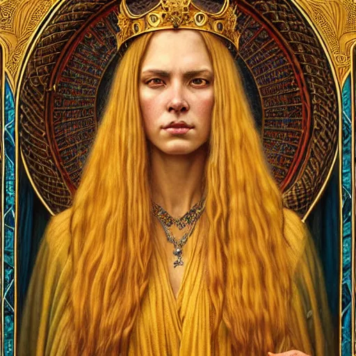 Prompt: highly detailed portrait of a majestic lioness queen in the form of a beautiful woman. d & d, art by donato giancola and edmund leighton and wes anderson. trending on artstation, intricate details, energetic composition, golden ratio, concept art, illustration, elegant art, global illuminaition