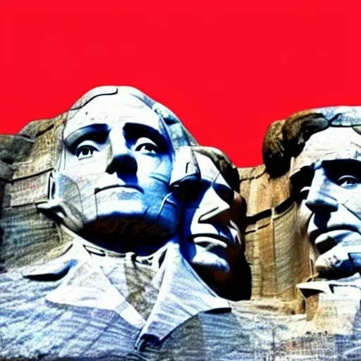 Image similar to mount rushmore with donald trump face,