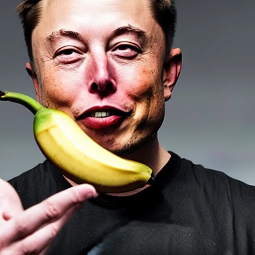 Image similar to elon musk eating banana