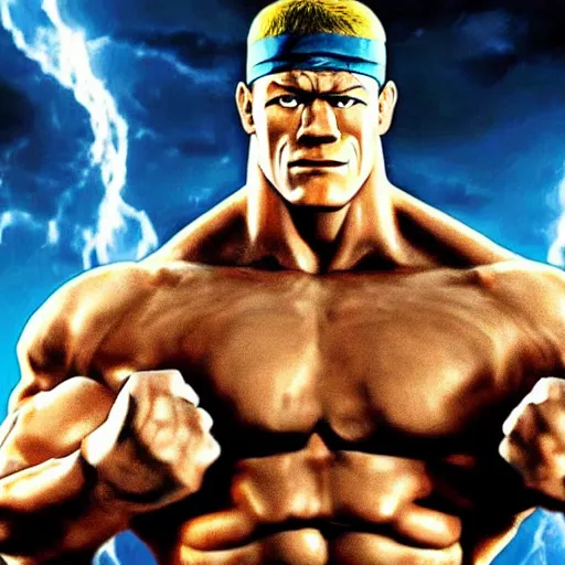 Image similar to john cena in fist of the north star, 4 k