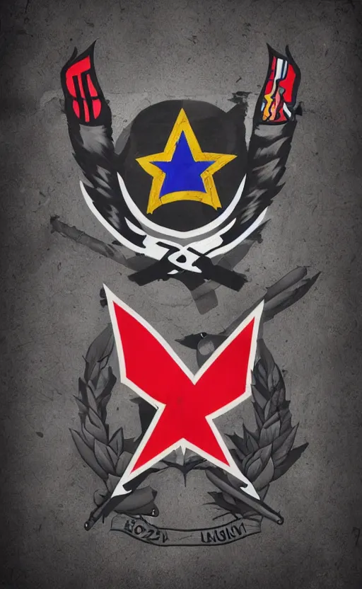 Prompt: patch design, military flags, soldier girl, 2022 anime style, clean logo, tattoo graphics, flight squadron insignia, soldier clothing, realistic military gear, inspired by shirt designer, draw with wacom tablet, round elements, vector line art, by shibafu, trending on pixiv, symbology, anime character anatomy, high resolution, matte, empty hands, realistic military carrier