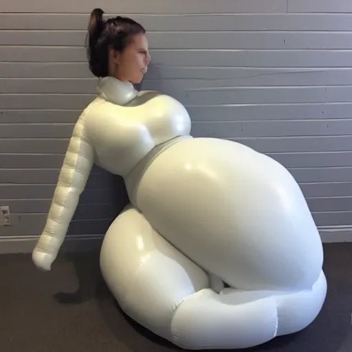 Image similar to inflated woman made of rubber