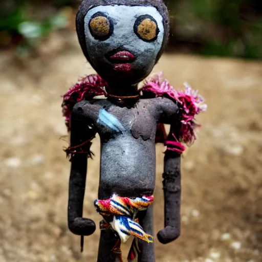 Prompt: haitian voodoo doll named bjorn, photography