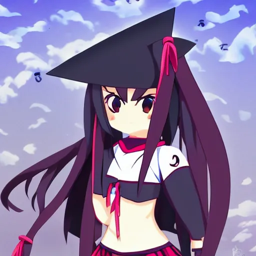 Image similar to cute anime ninja school girl in the style of katanagatari, kuudere, expressionless