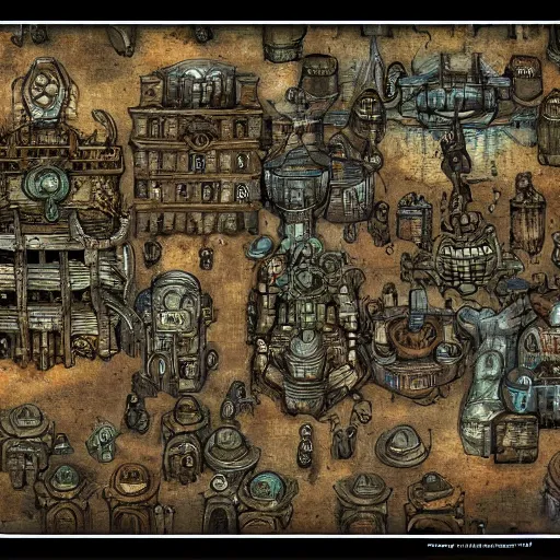 Image similar to planescape art style city center of universe wallpaper