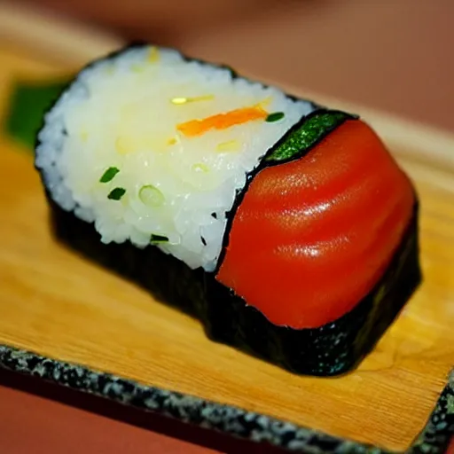 Prompt: a tomato sushi