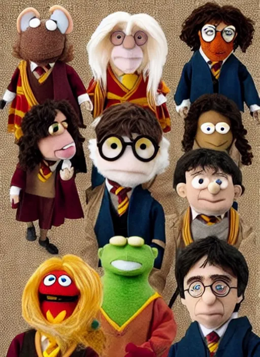 Image similar to Harry Potter as a muppet