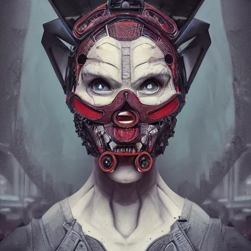 Image similar to Very very very very highly detailed epic central composition photo of demonic face with baseball mask, intricate, dystopian, sci-fi, extremely detailed, digital painting, artstation, concept art, smooth, sharp focus, illustration, intimidating lighting, incredible art by Anna Dittmann, Octane render in Maya and Houdini