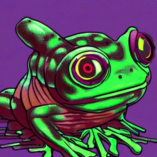 Prompt: cyberpunk frog