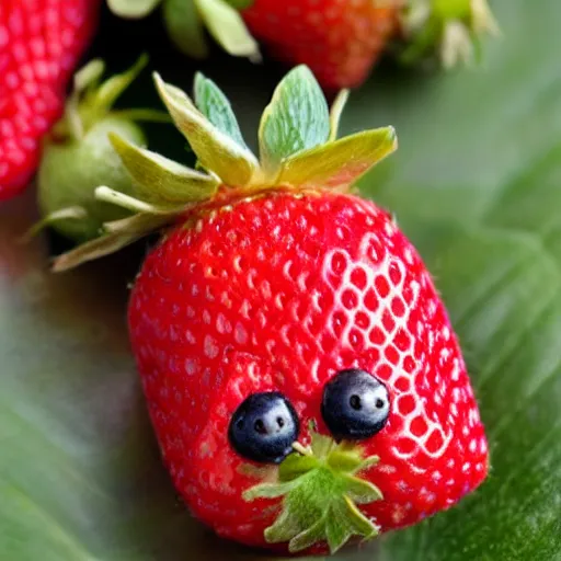 Image similar to adorable strawberry critter