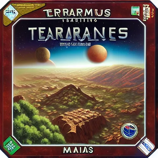 Prompt: terraforming mars, terraforming mars board game