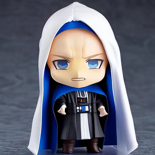 Prompt: nendoroid hooded darth sidious emperor palpatine from star wars, detailed, custom